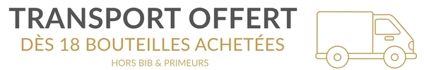 Transport offert dès 18 bouteilles de vin achetées sur le site en ligne de la Cave Coopérative Grand Listrac des Vignerons Associés
